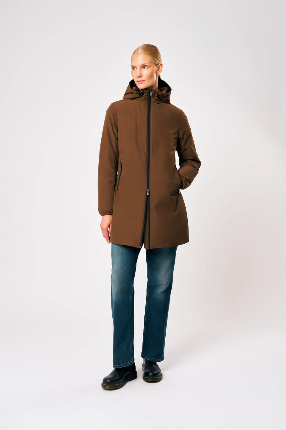 ciesse-outdoor-matilda-winterjacke-damen-moka-lang-kapuze image 1