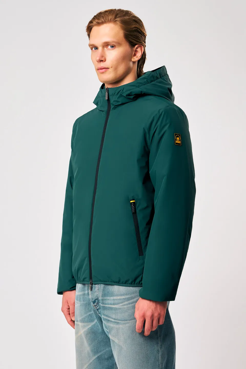 ciesse-outdoor-peter-winterjacke-herren-gr-n-wattiert-kapuze image 1