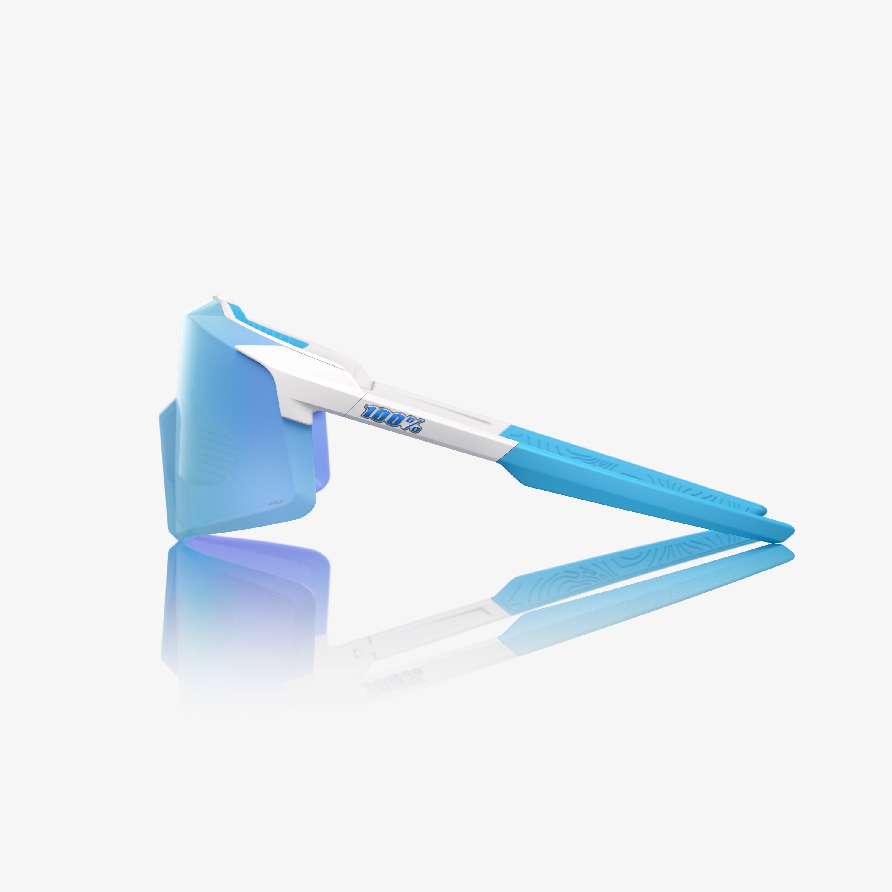 100-aerocraft-matte-white-sonnenbrille-hiper-blue-mirror image 3