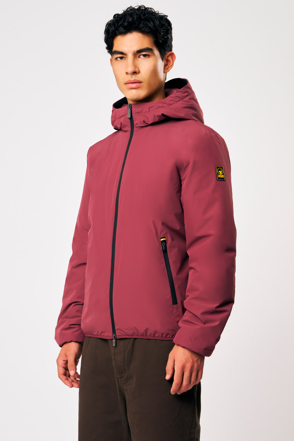 ciesse-peter-winterjacke-bordeaux-mit-kapuze-gef-ttert image 3