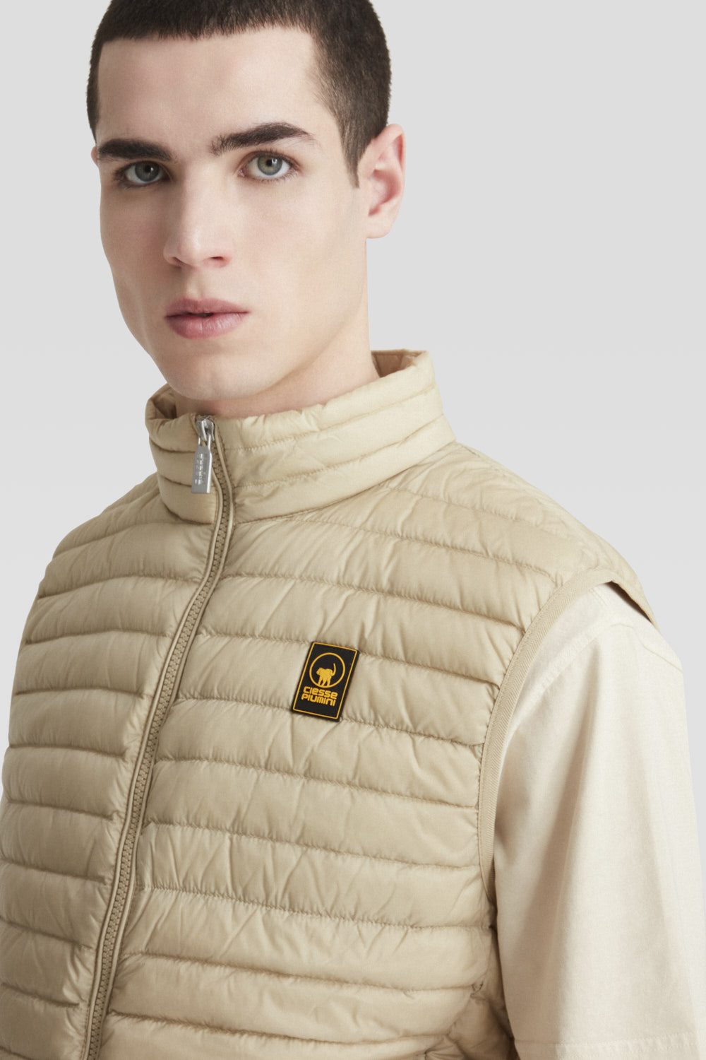 ciesse-outdoor-gilet-daunenweste-beige-echte-daunen-rmellos image 4
