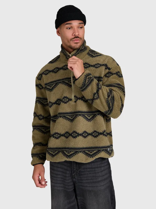 brunotti-kennet-herren-fleecejacke-dusky-green-lockerer-schnitt image 1