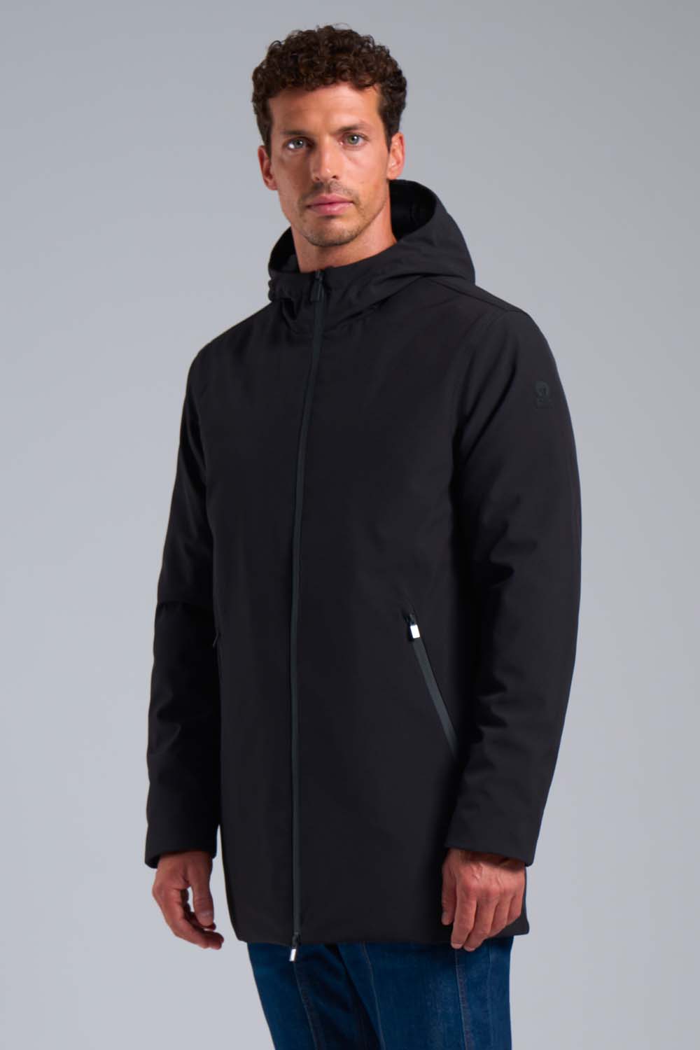 ciesse-herdo-softshelljacke-damen-schwarz-lang-mit-kapuze image 6