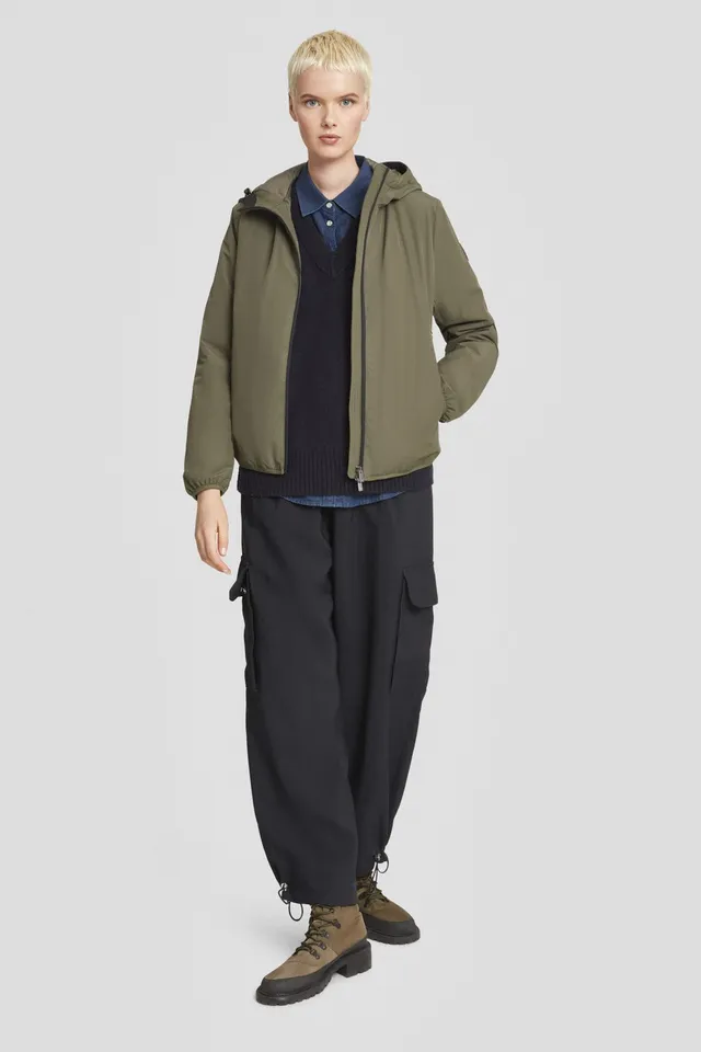 ciesse-outdoor-winterjacke-gr-n-kapuze-wattiert-herren image 1
