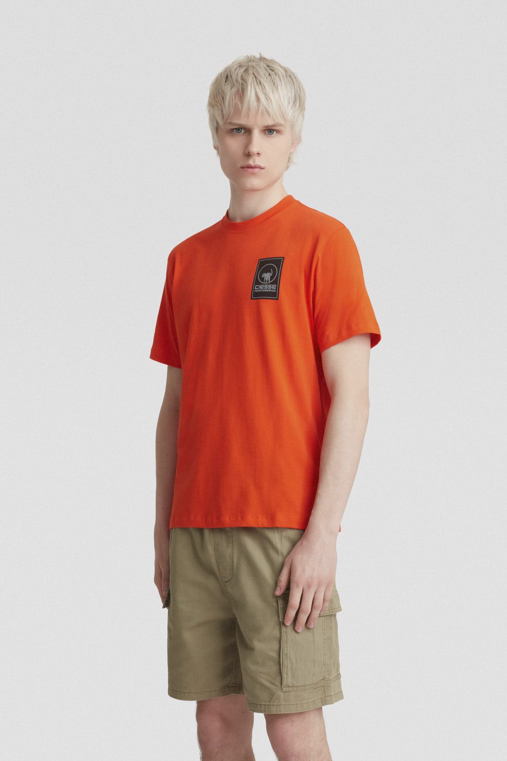 ciesse-t-shirt-rundhals-orange-baumwolle-regular-fit-kurzarm image 2
