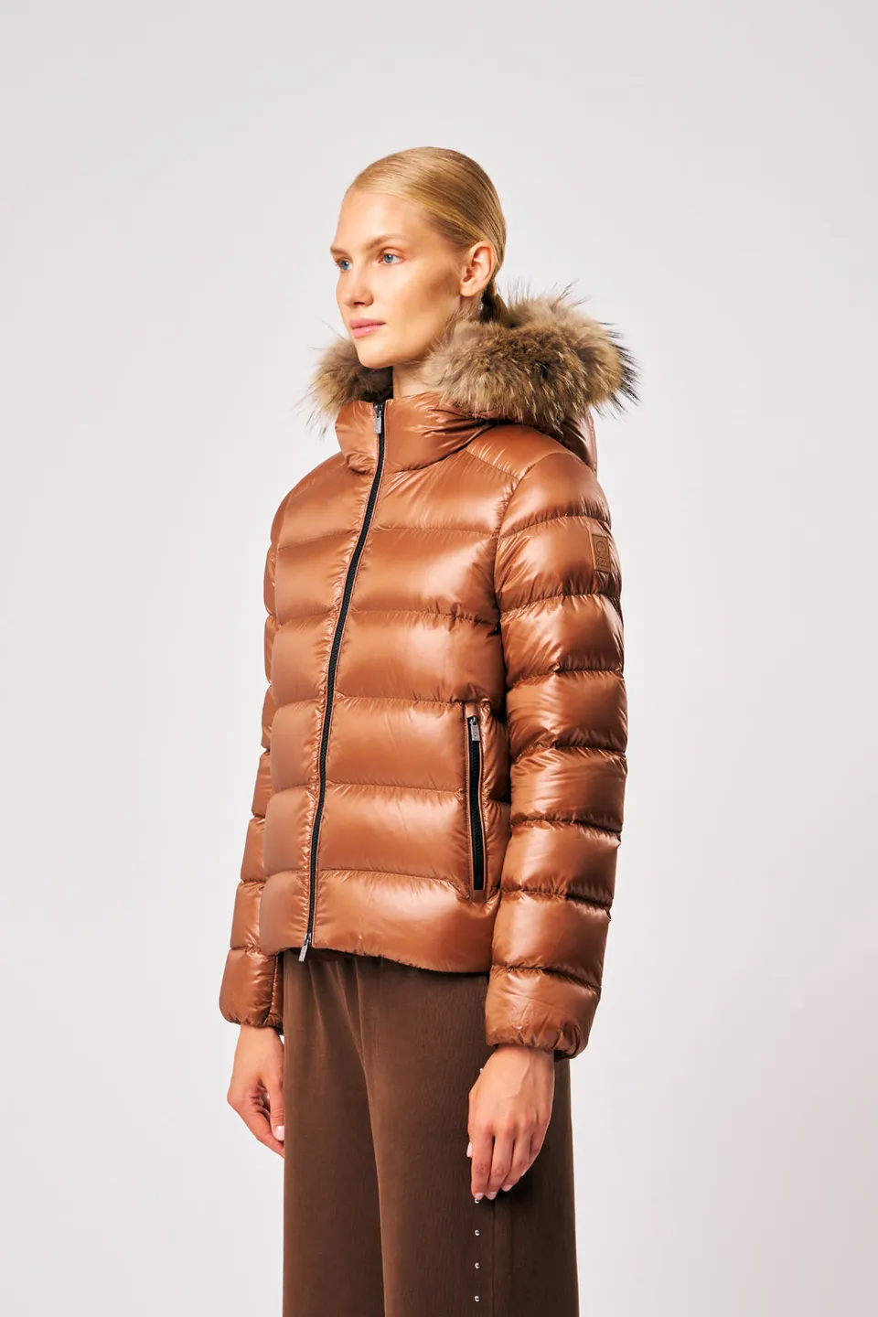 ciesse-outdoor-lia-real-fur-damen-winterjacke-hellbraun-pelz image 1