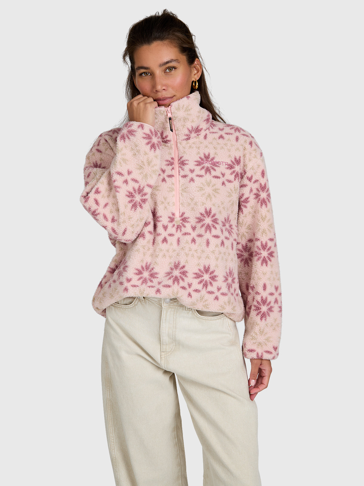 brunotti-rezan-women-urban-fleece-damen-sepia-rose-lockerer-fit image 1