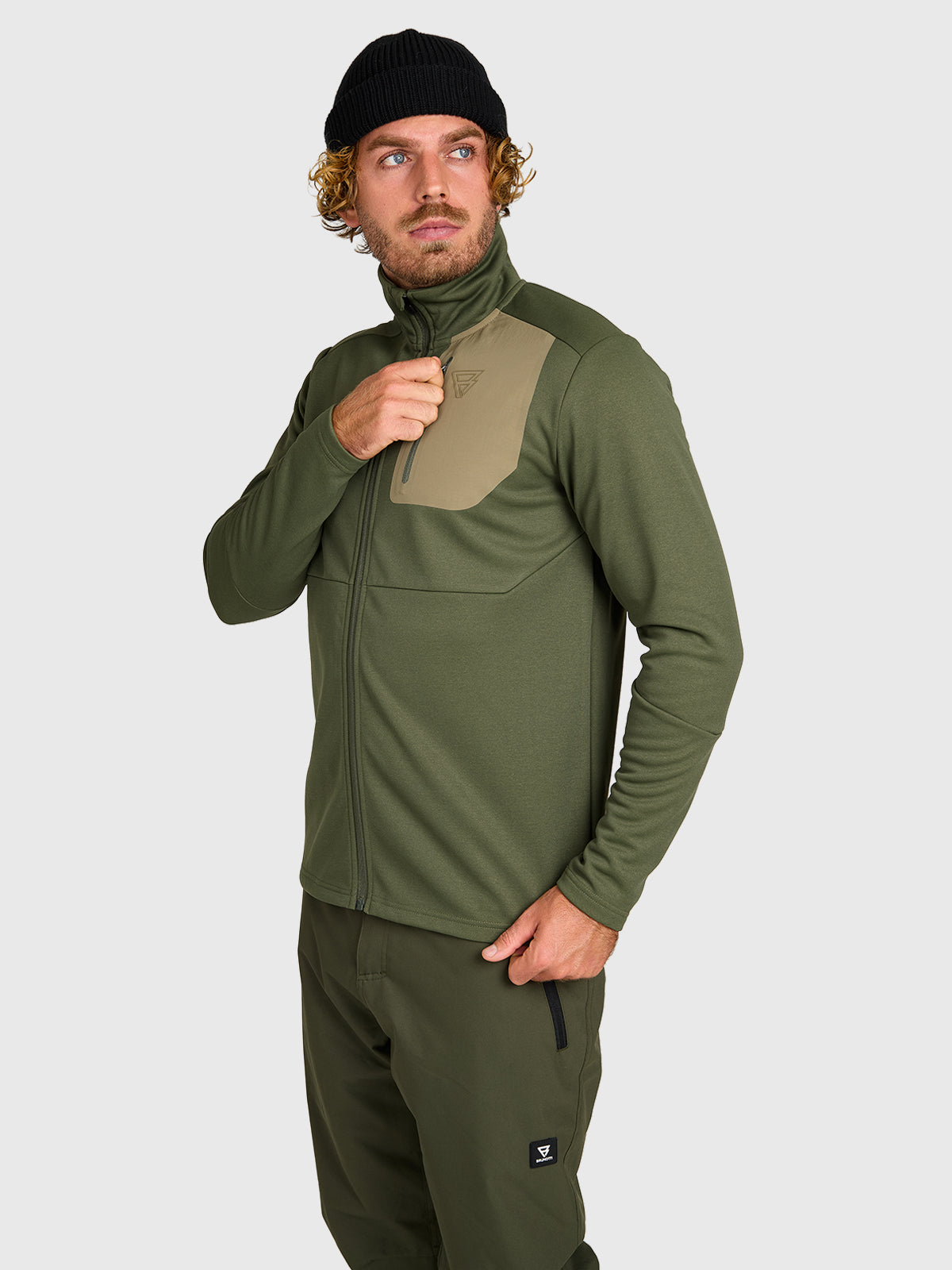 brunotti-amatti-snow-fleece-fleecejacke-herren-deep-green image 4