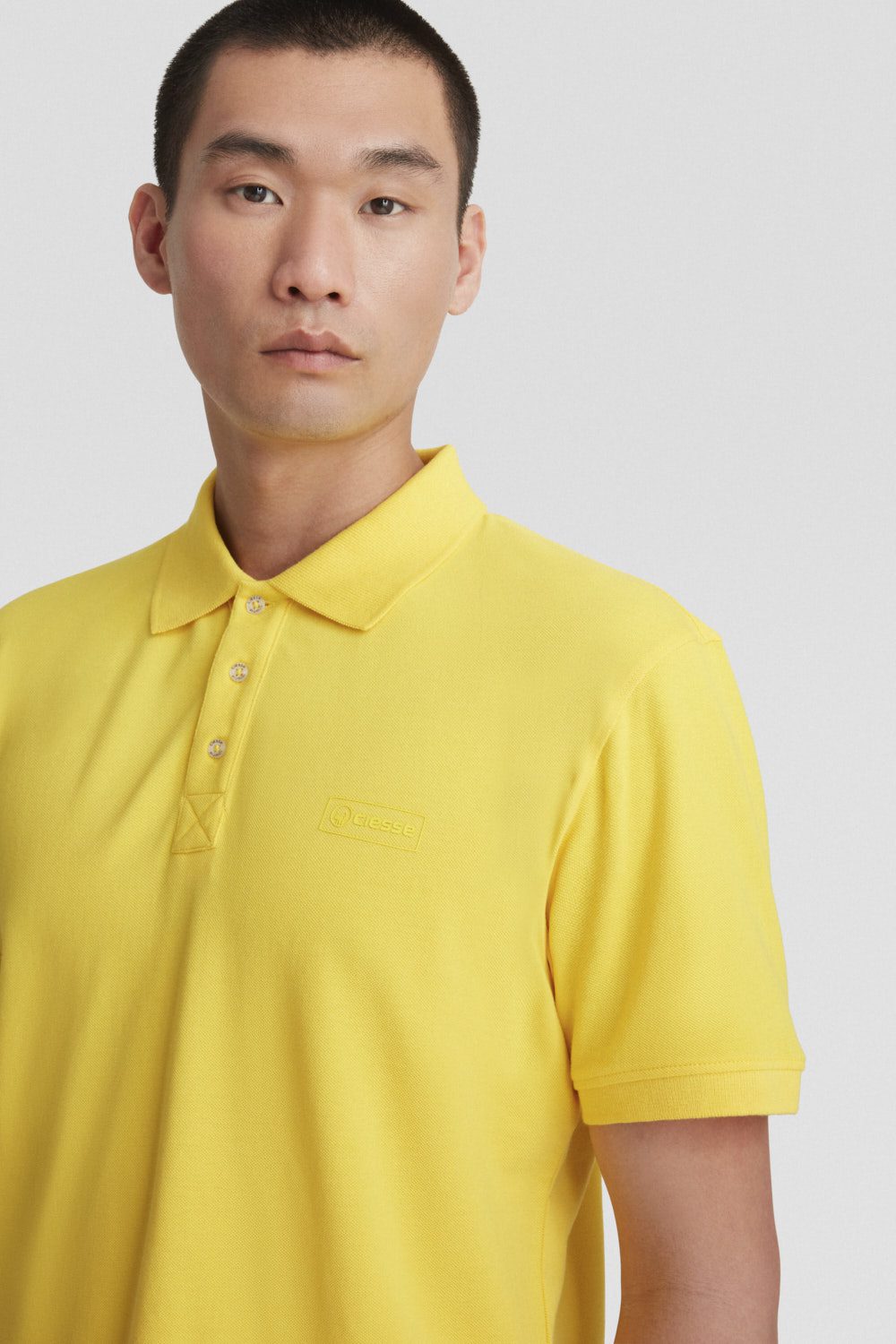 ciesse-polo-jersey-stretch-gelb-baumwolle-regular-fit image 3