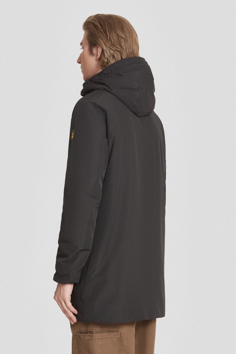 ciesse-outdoor-lange-winterjacke-schwarz-mit-kapuze-wattiert image 4