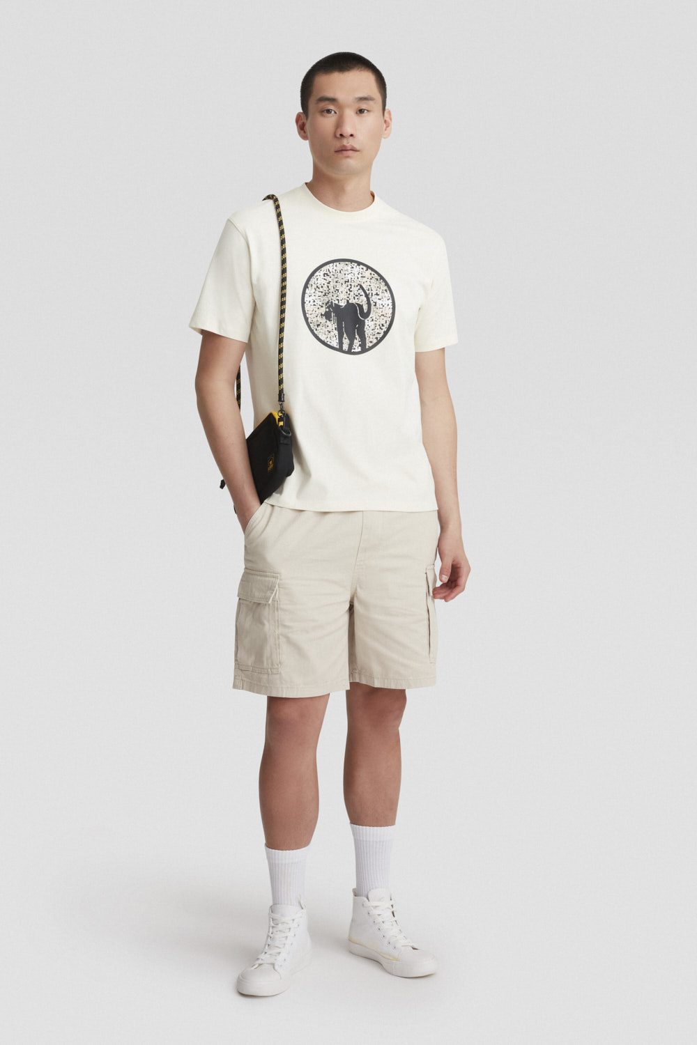ciesse-outdoor-t-shirt-girocollo-t-shirt-beige-baumwolle-print image 1