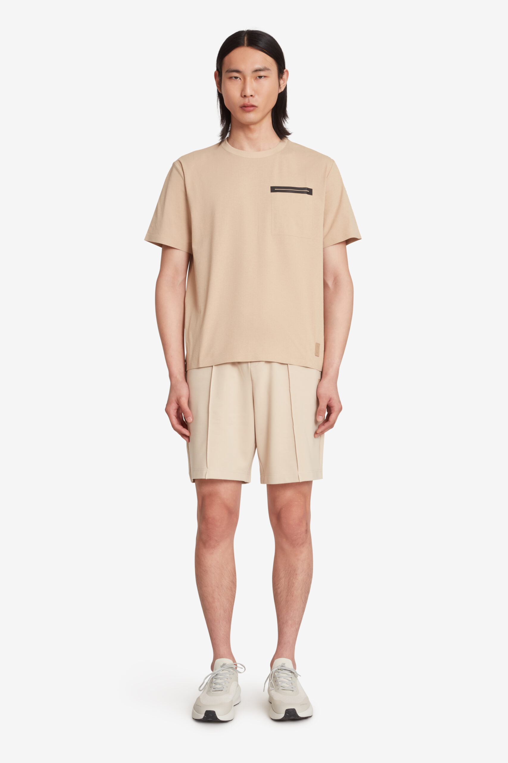 ciesse-austin-t-shirt-herren-beige-brusttasche-polyester image 1