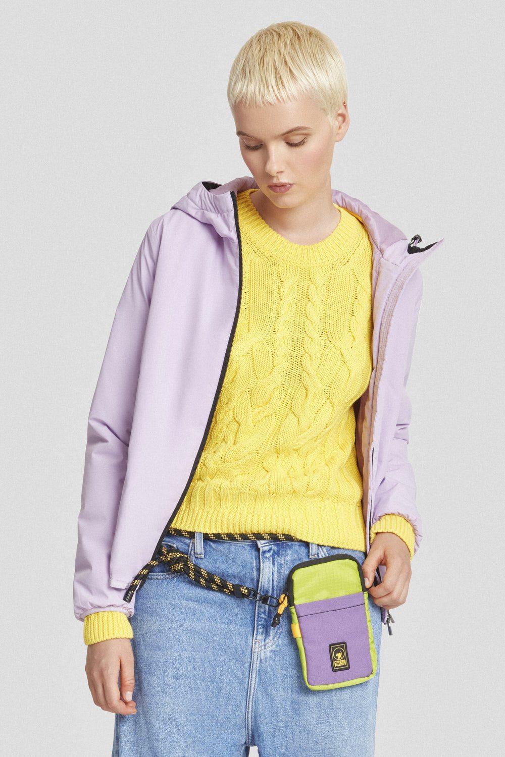ciesse-outdoor-mini-tasche-ripstop-lime-lila-verstellbar image 4