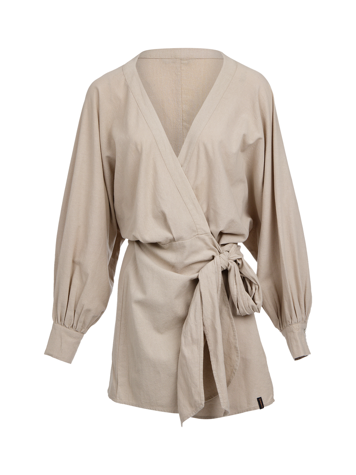 brunotti-alba-damen-kleid-feather-grey-wickeloptik-kurz image 7