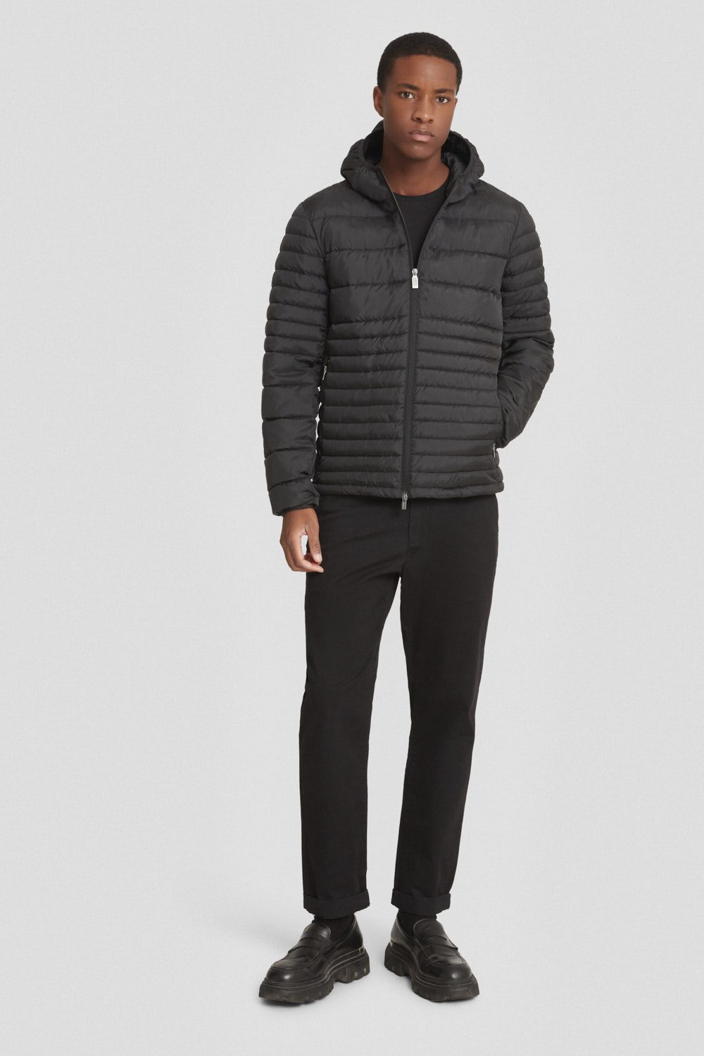 ciesse-piumini-daunenjacke-schwarz-mit-kapuze-wasserabweisend image 2