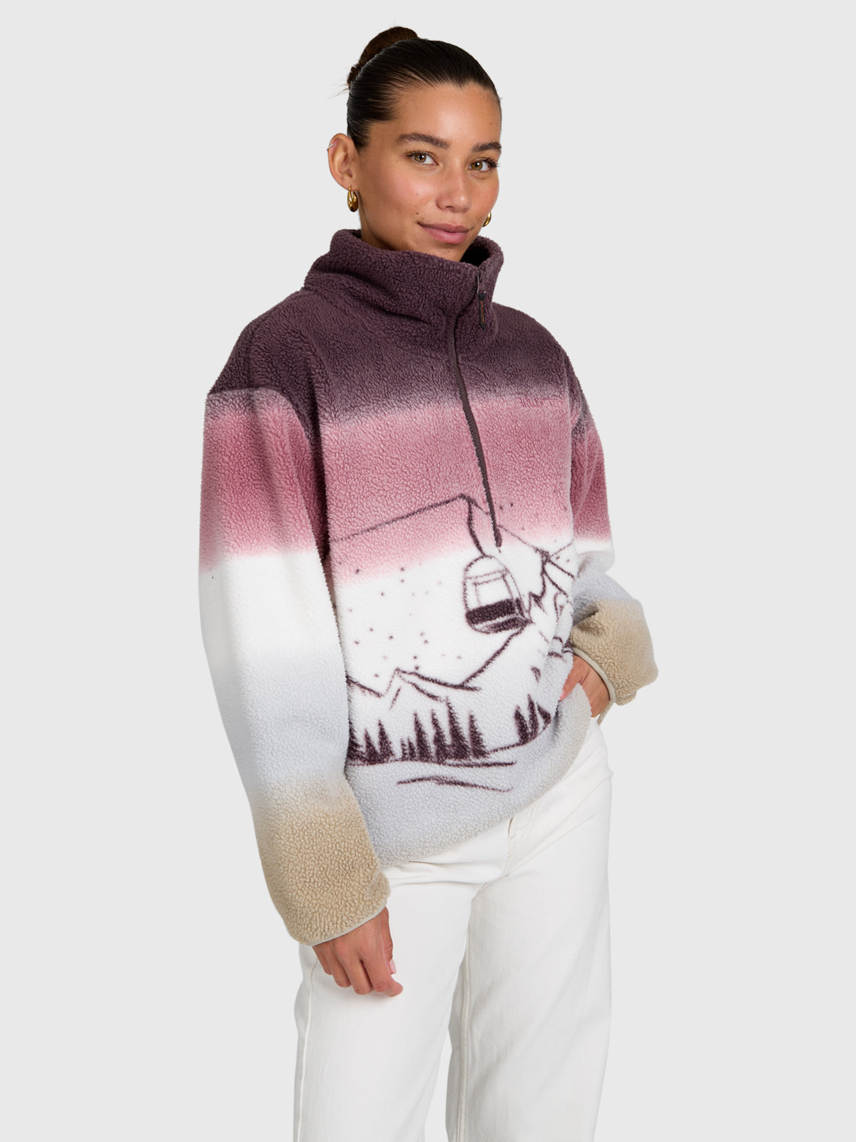 brunotti-gonna-fleece-damen-raisin-locker-polyester image 4