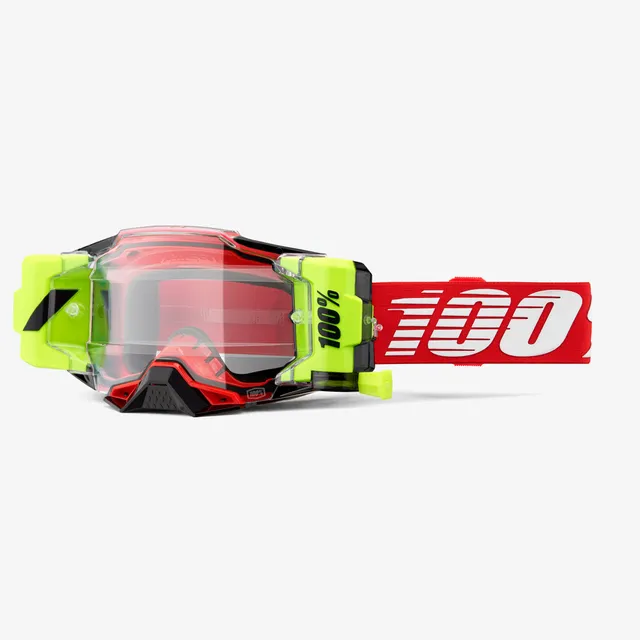 100-armega-forecast-motocrossbrille-rot-clear image 1
