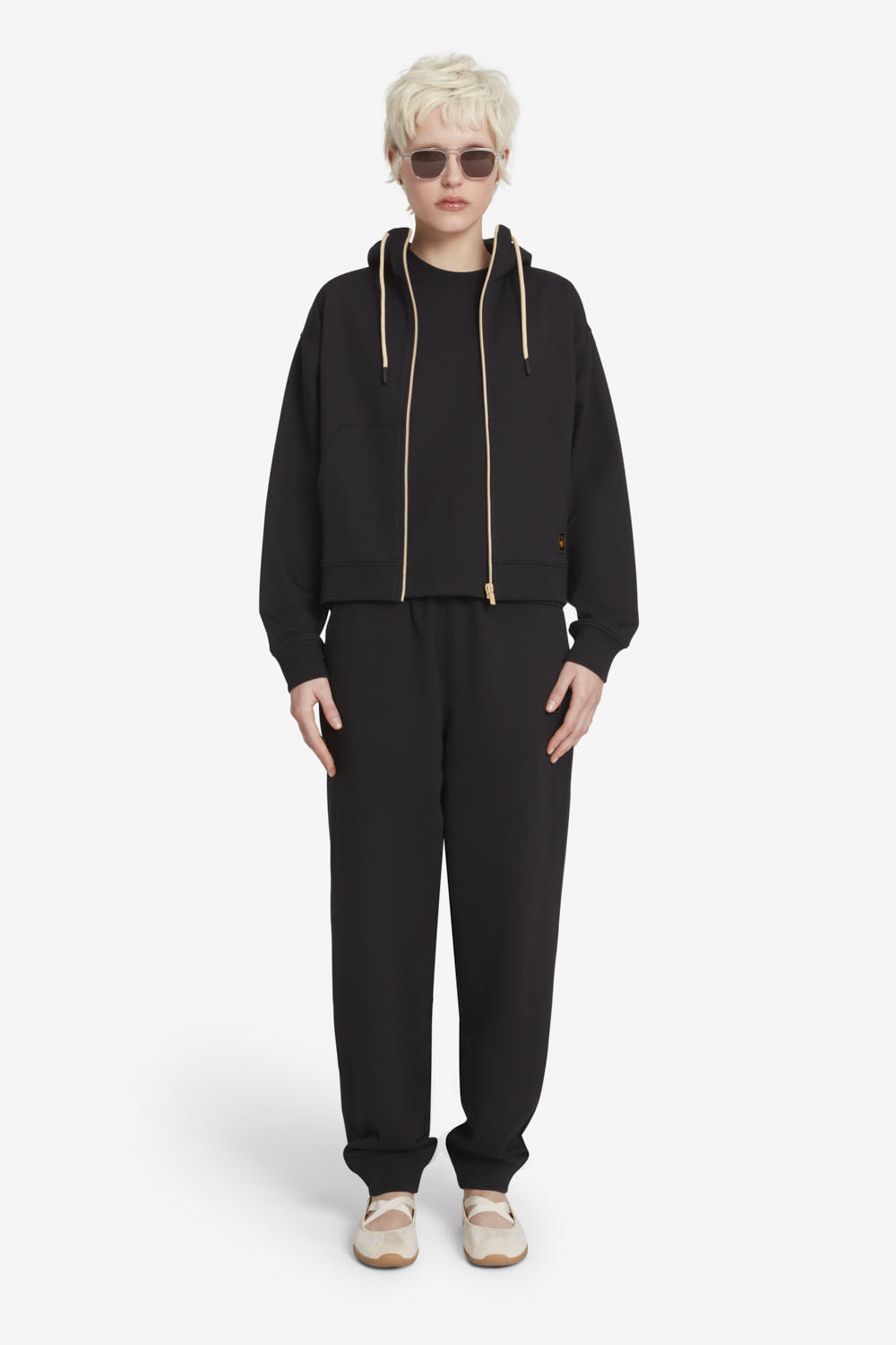 ciesse-outdoor-natalie-hoodie-damen-schwarz-baumwolle image 1