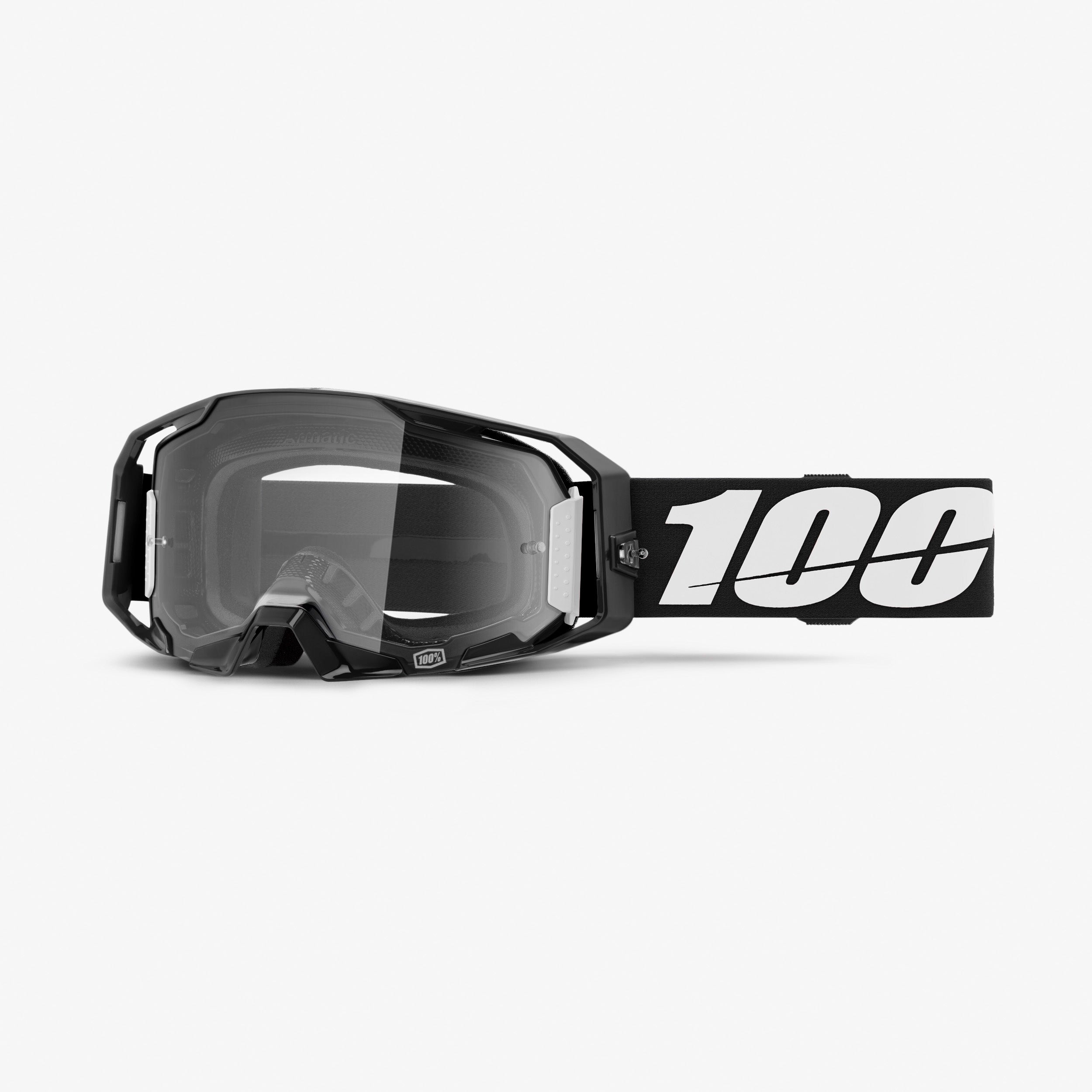100-armatic-goggle-motocross-brille-schwarz-clear image 2