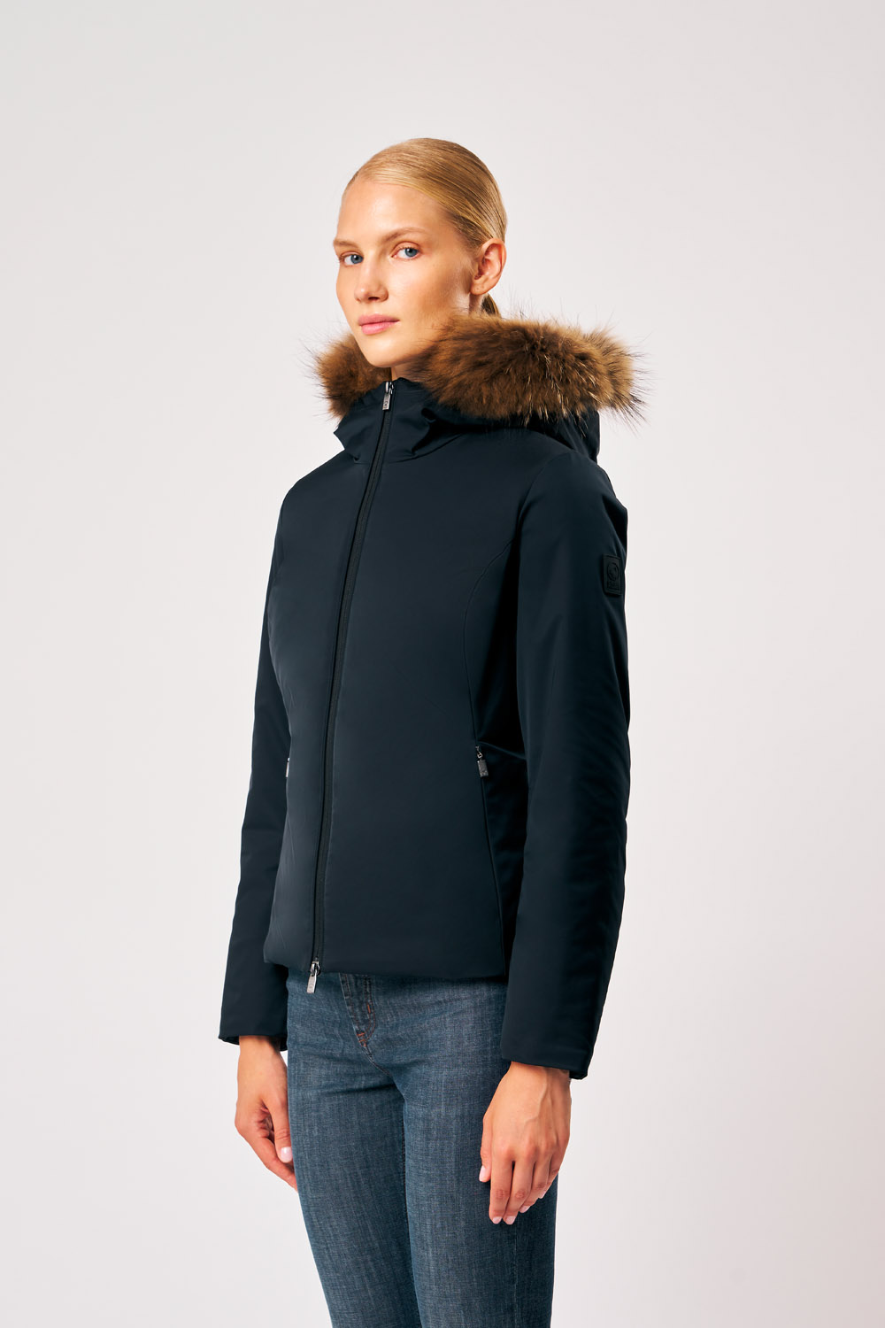 ciesse-outdoor-biliana-winterjacke-schwarz-fellkapuze-damen image 1