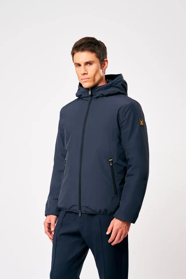ciesse-peter-winterjacke-blau-mit-kapuze-wattiert-dwr image 1