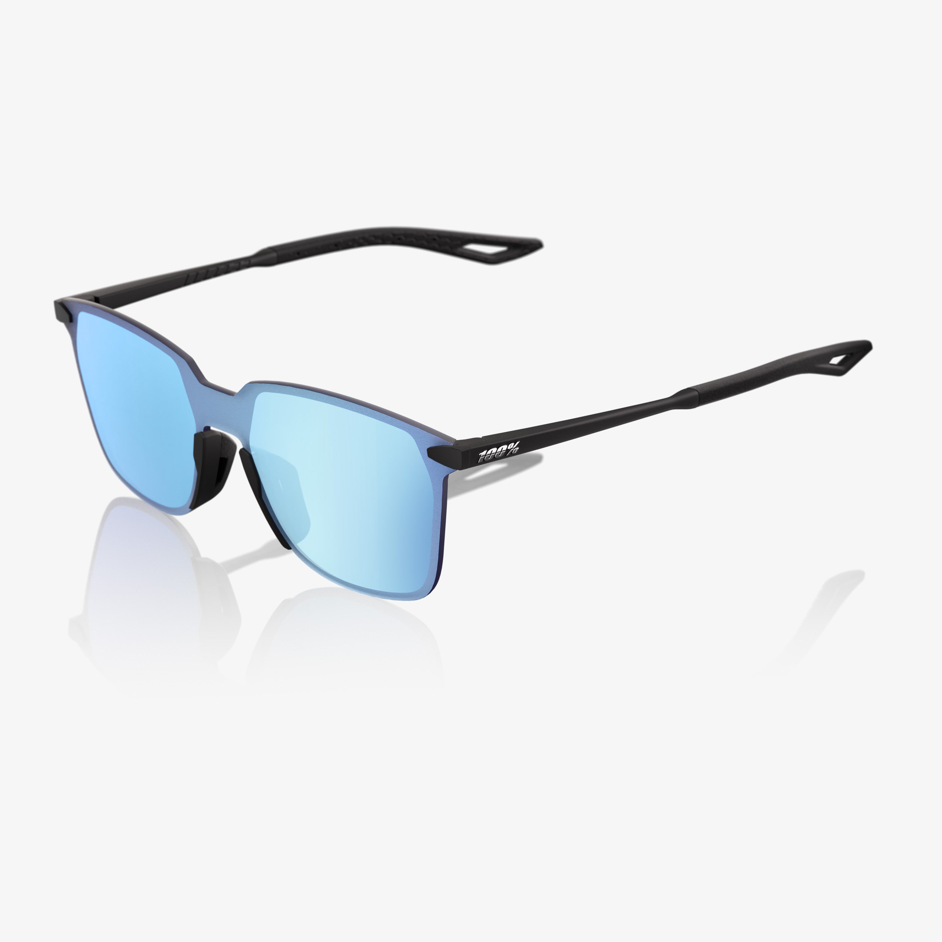 100-legere-square-sonnenbrille-black-hiper-blue-mirror image 1