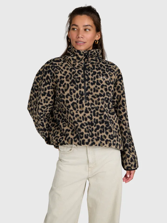 brunotti-rezan-damen-fleece-schwarz-lockerer-midlayer image 1
