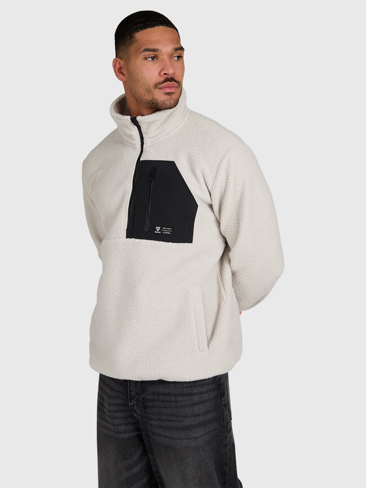 brunotti-kelstyn-herren-fleecejacke-soft-grey-lockerer-schnitt image 3