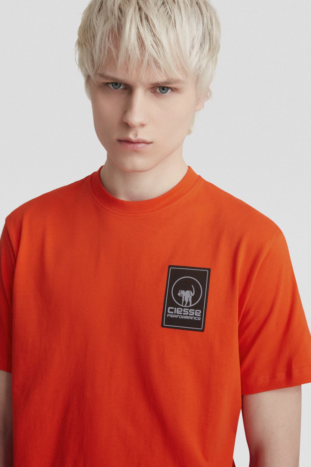 ciesse-t-shirt-rundhals-orange-baumwolle-regular-fit-kurzarm image 6