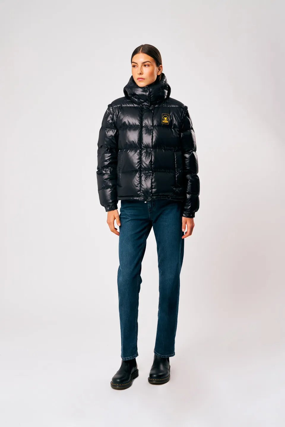 ciesse-outdoor-ginny-daunenjacke-damen-schwarz-abnehmbare-rmel image 1