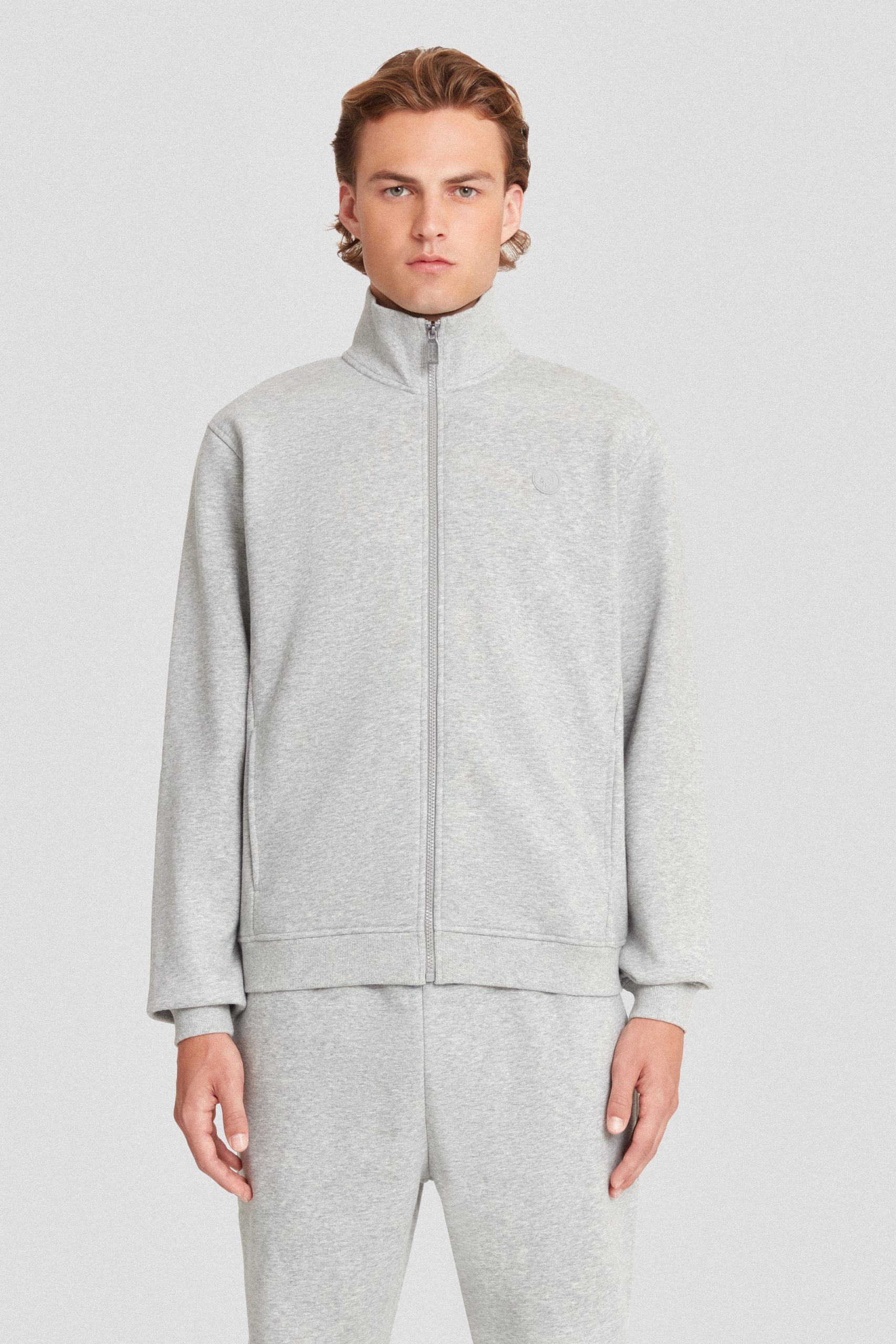 ciesse-outdoor-sweatjacke-herren-grau-baumwolle-mit-zip image 1