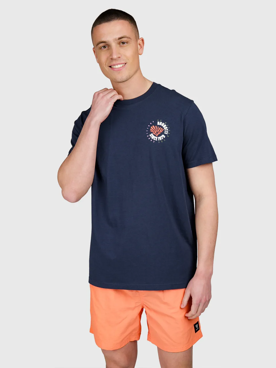 brunotti-craigly-herren-t-shirt-indigo-blue-print image 1