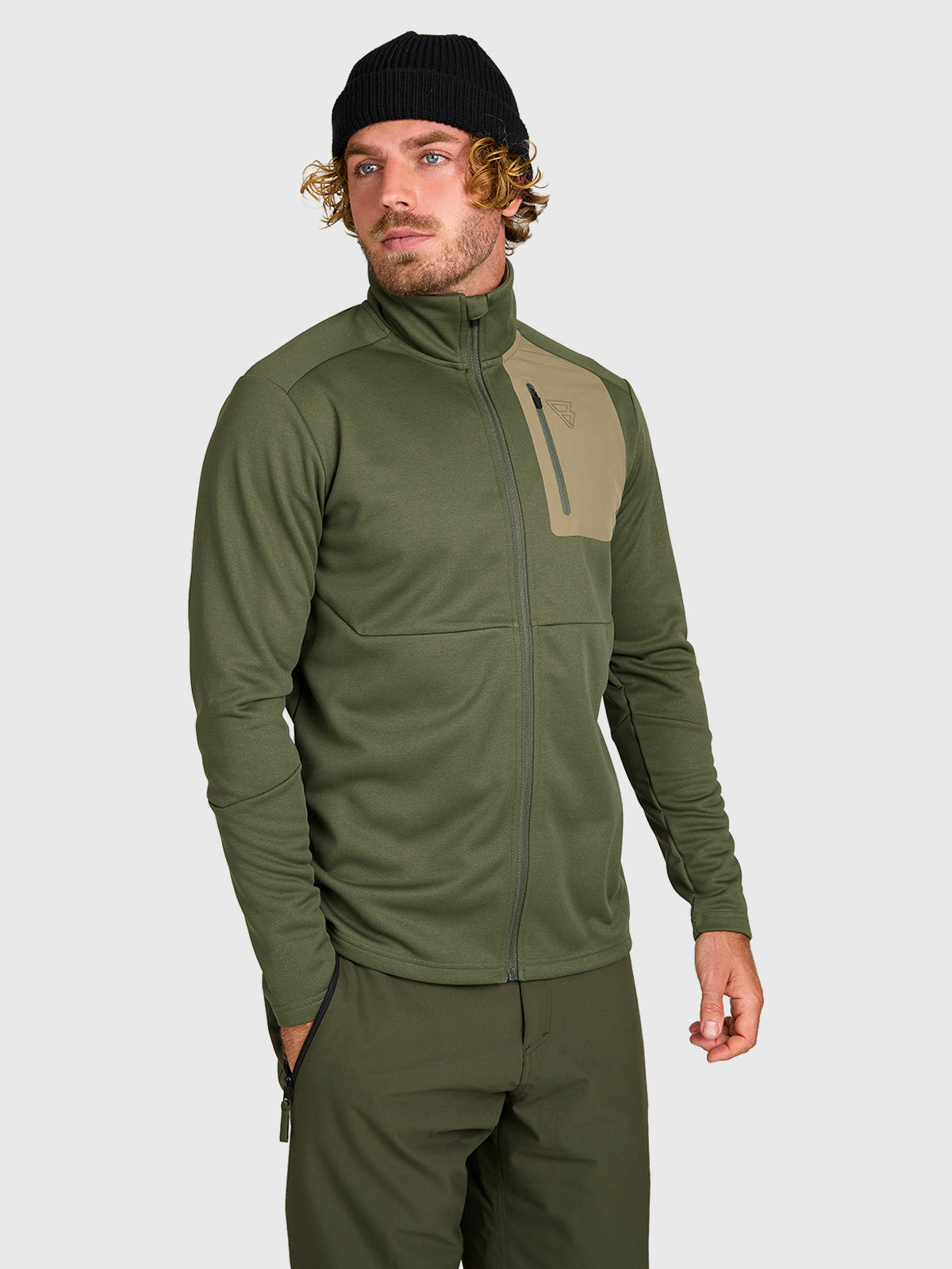 brunotti-amatti-snow-fleece-fleecejacke-herren-deep-green image 1