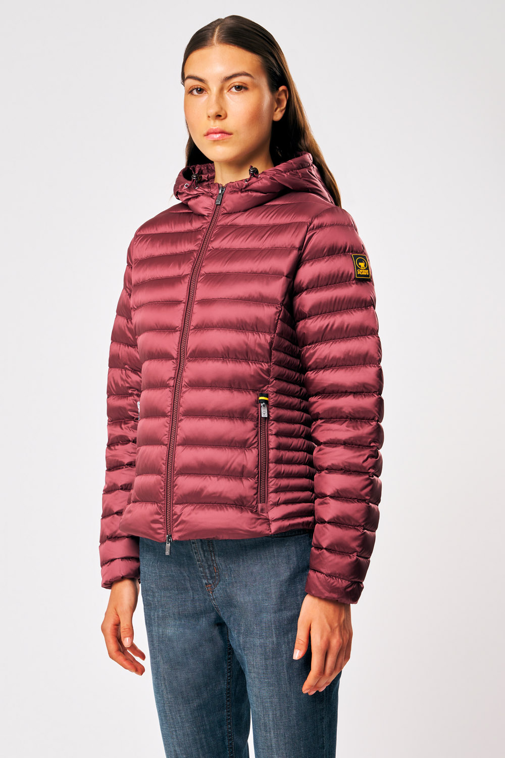 ciesse-aghata-2-0-daunenjacke-bordeaux-damen-mit-kapuze image 2