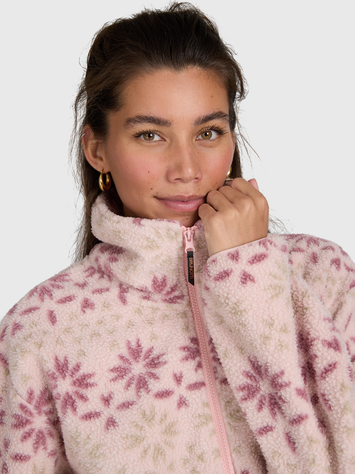 brunotti-rezan-women-urban-fleece-damen-sepia-rose-lockerer-fit image 6