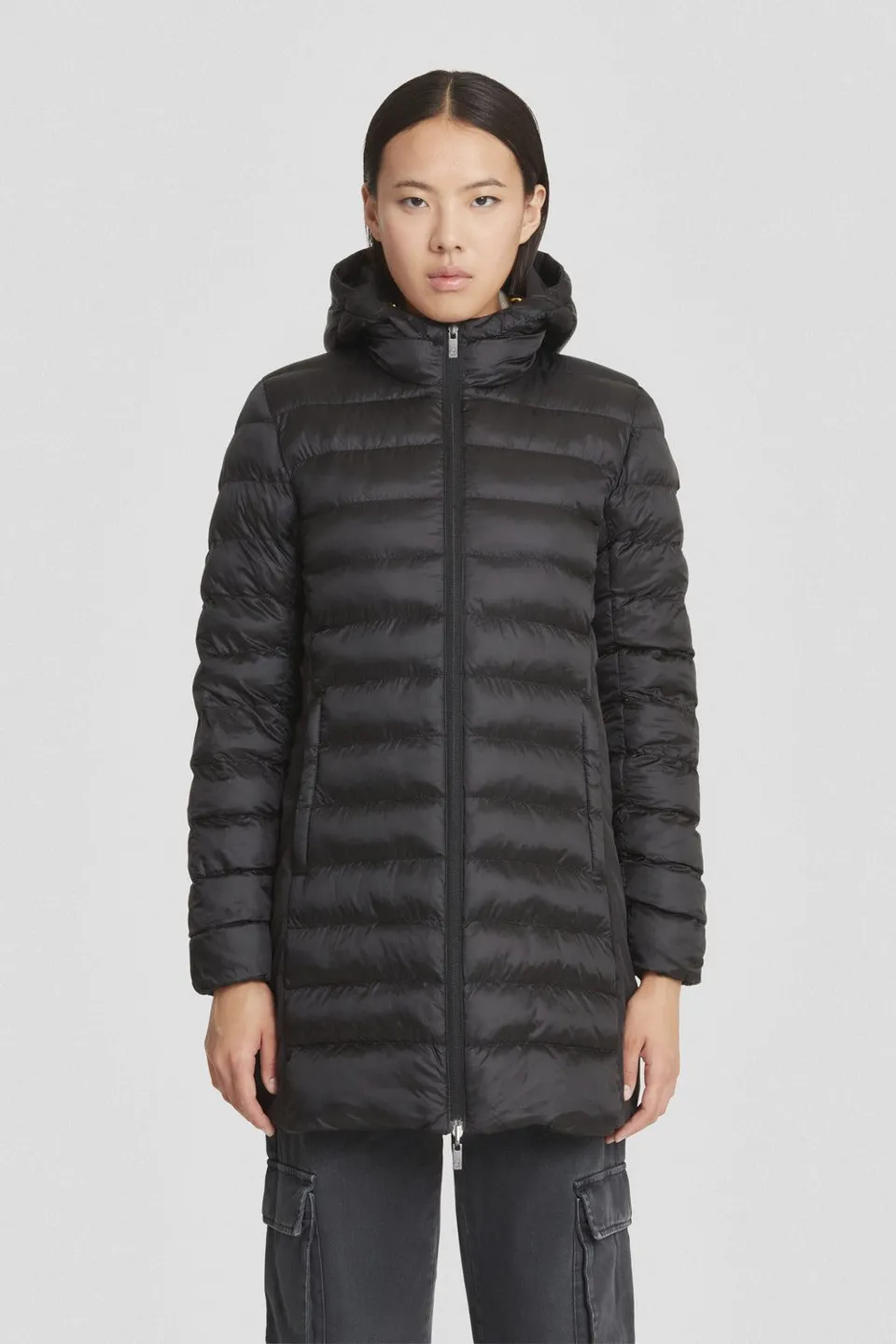 ciesse-piumini-daunenjacke-schwarz-reversibel-mit-kapuze image 1