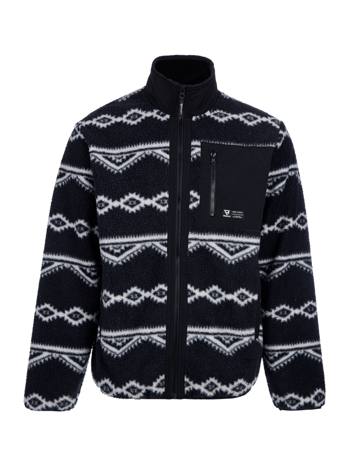 brunotti-kevio-zip-herren-fleece-black-lockerer-schnitt image 7