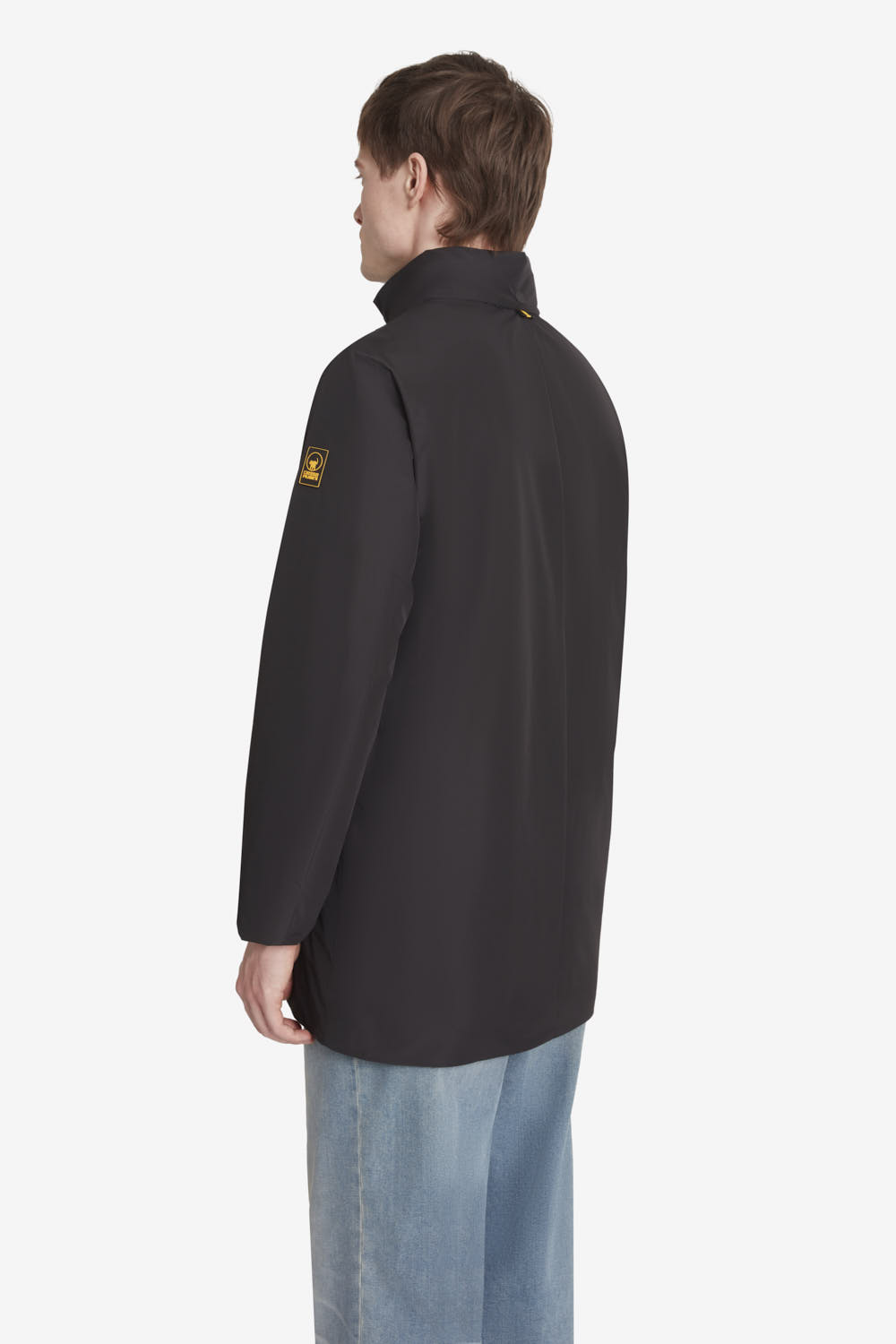 ciesse-roxy-bergangsjacke-herren-schwarz-lang-mit-kapuze image 4