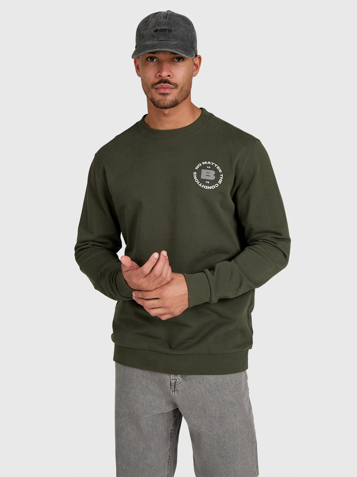 brunotti-naldis-herren-crew-deep-green-baumwolle image 1