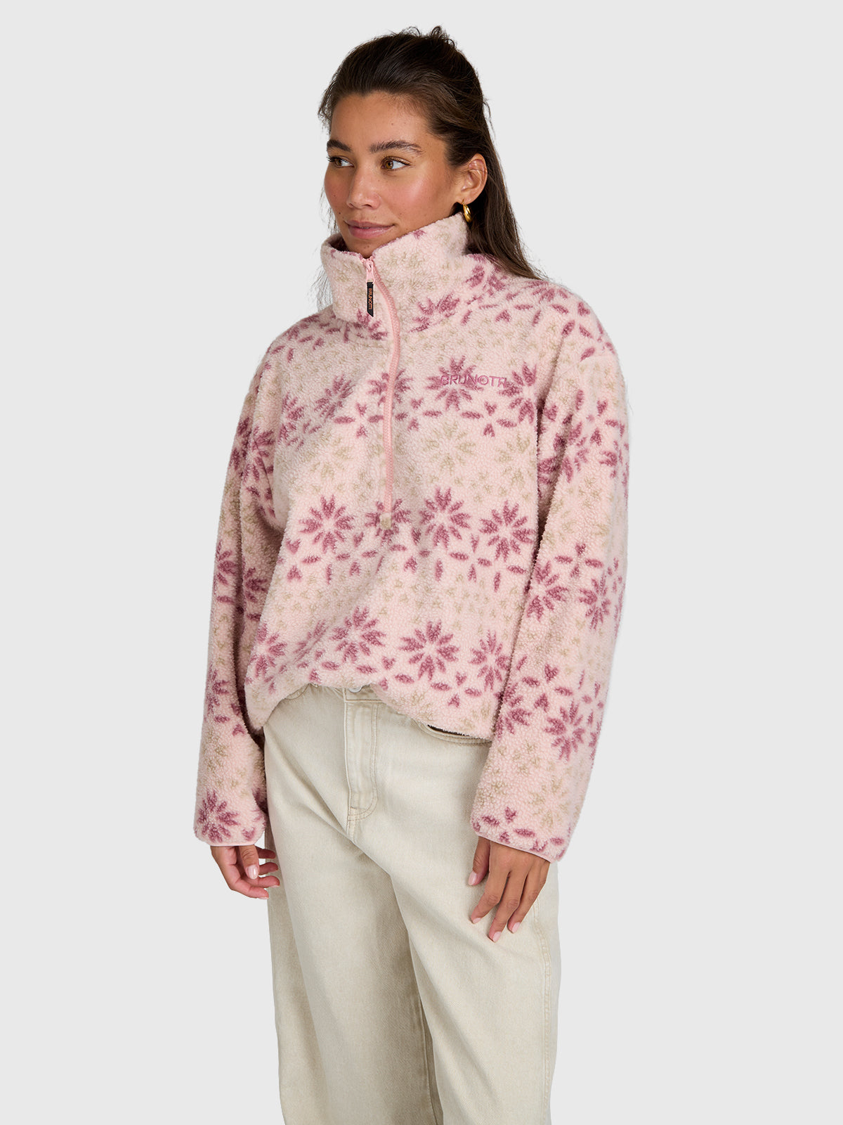 brunotti-rezan-women-urban-fleece-damen-sepia-rose-lockerer-fit image 3