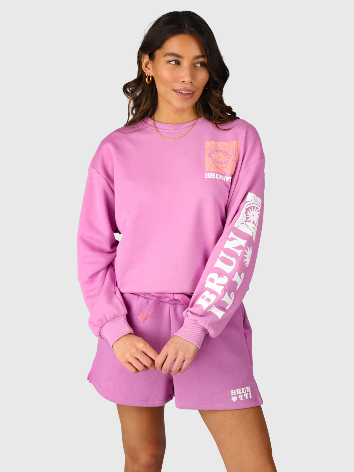 brunotti-ari-sweater-pullover-damen-violet-print-puff-rmel image 1