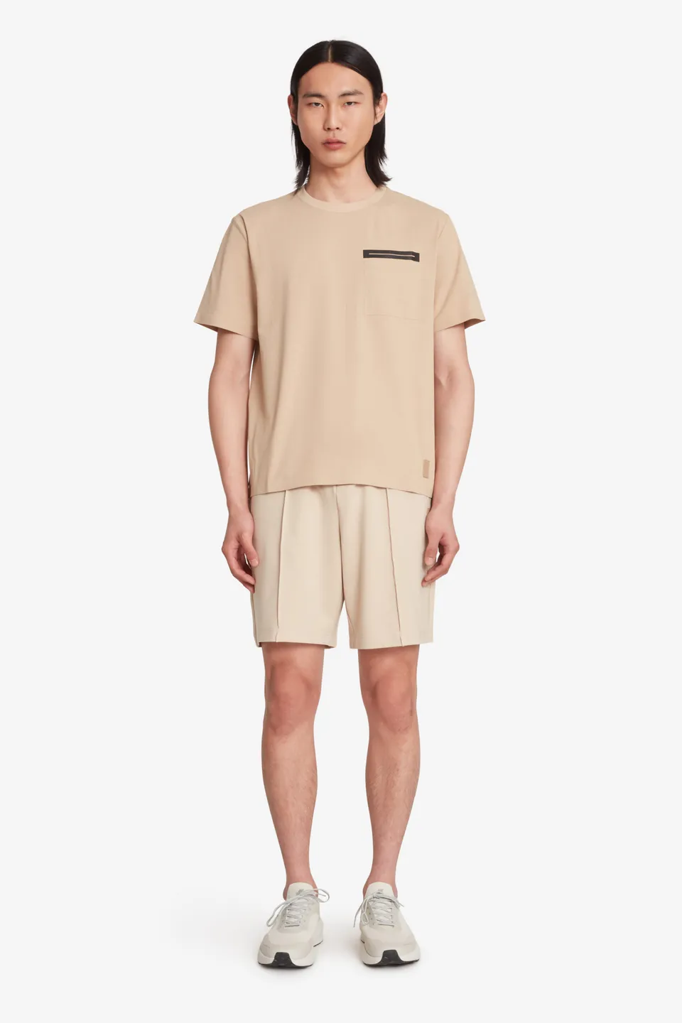 ciesse-austin-t-shirt-herren-beige-brusttasche-polyester image 1