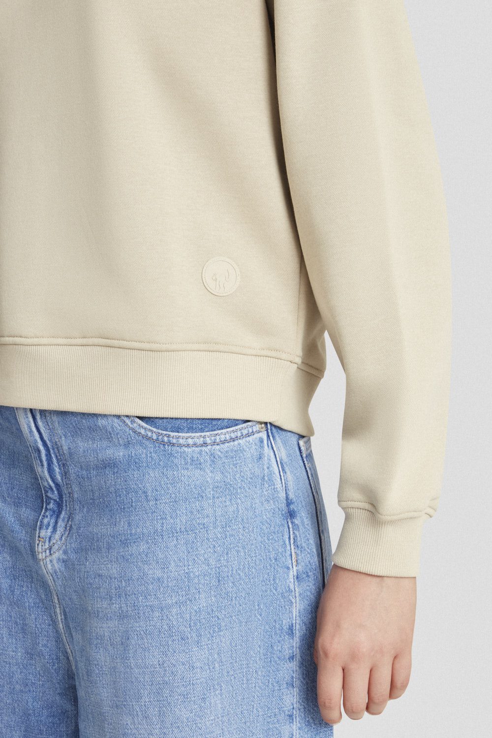 ciesse-outdoor-sweatshirt-beige-rundhals-baumwollmix image 3