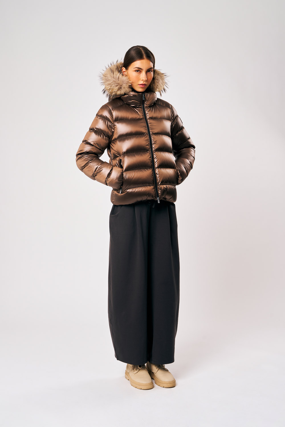 ciesse-lia-real-fur-winterjacke-damen-braun-echtpelz-800-fill image 1