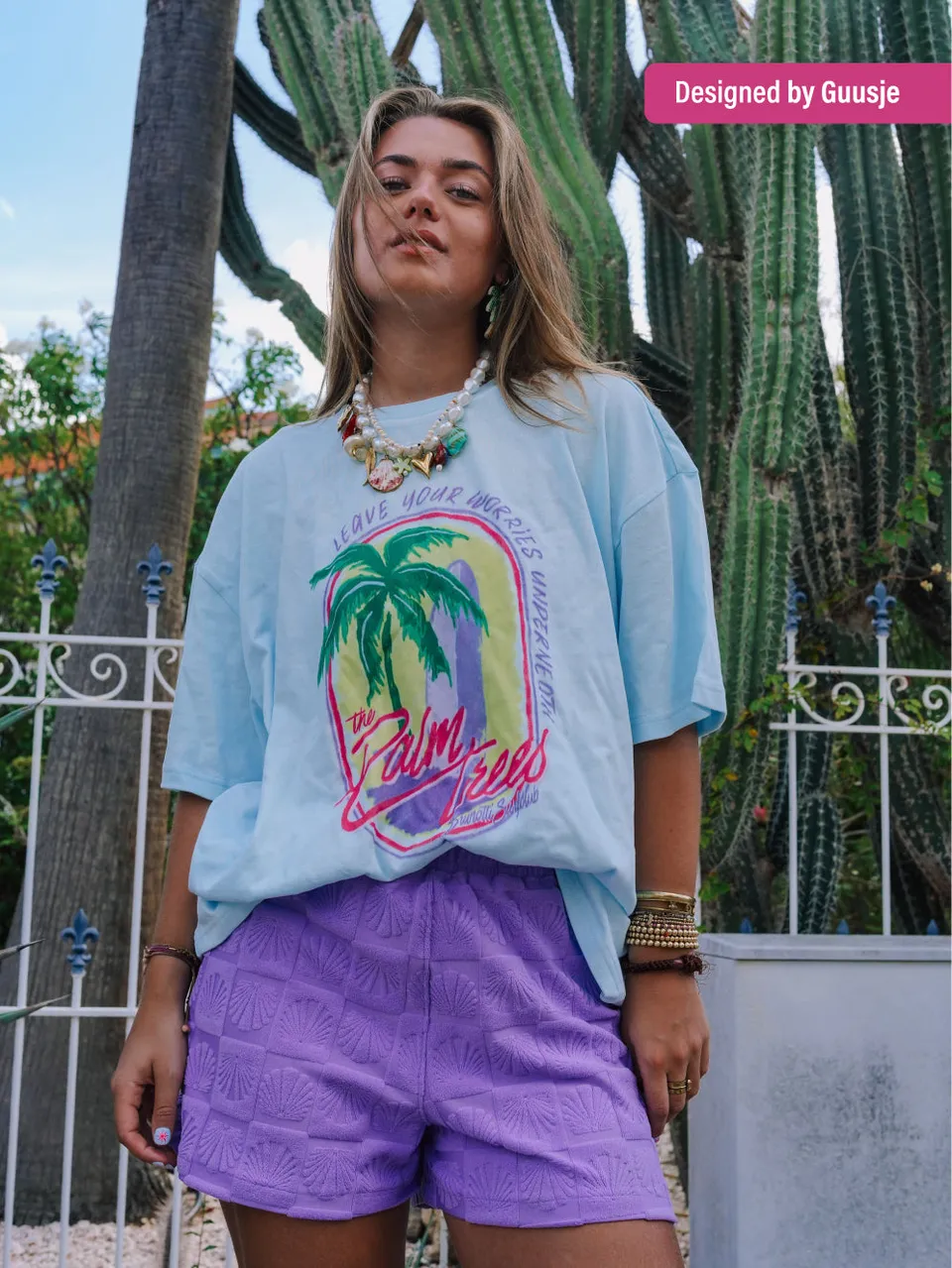 brunotti-guusje-damen-t-shirt-blue-light-print image 1