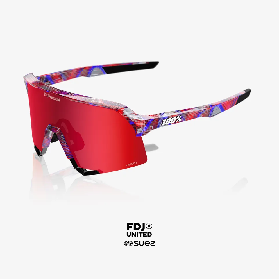 100-s3-le-fdj-sonnenbrille-translucent-red-hiper-fire-red image 1