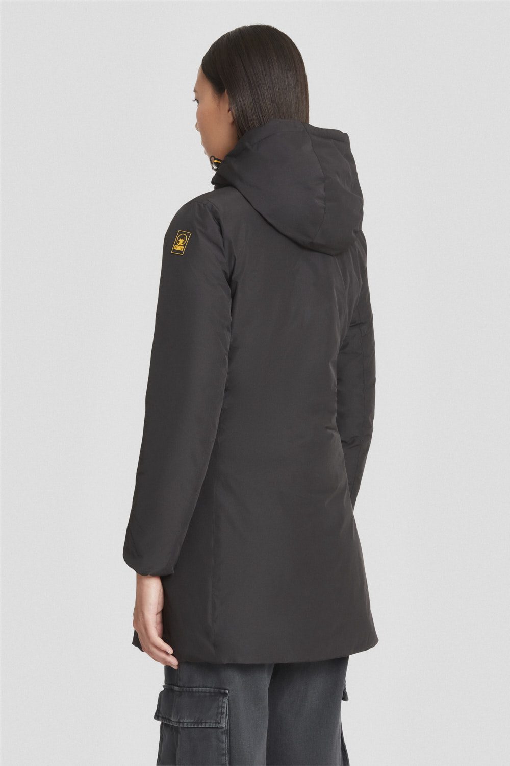 ciesse-piumini-daunenjacke-schwarz-reversibel-mit-kapuze image 4
