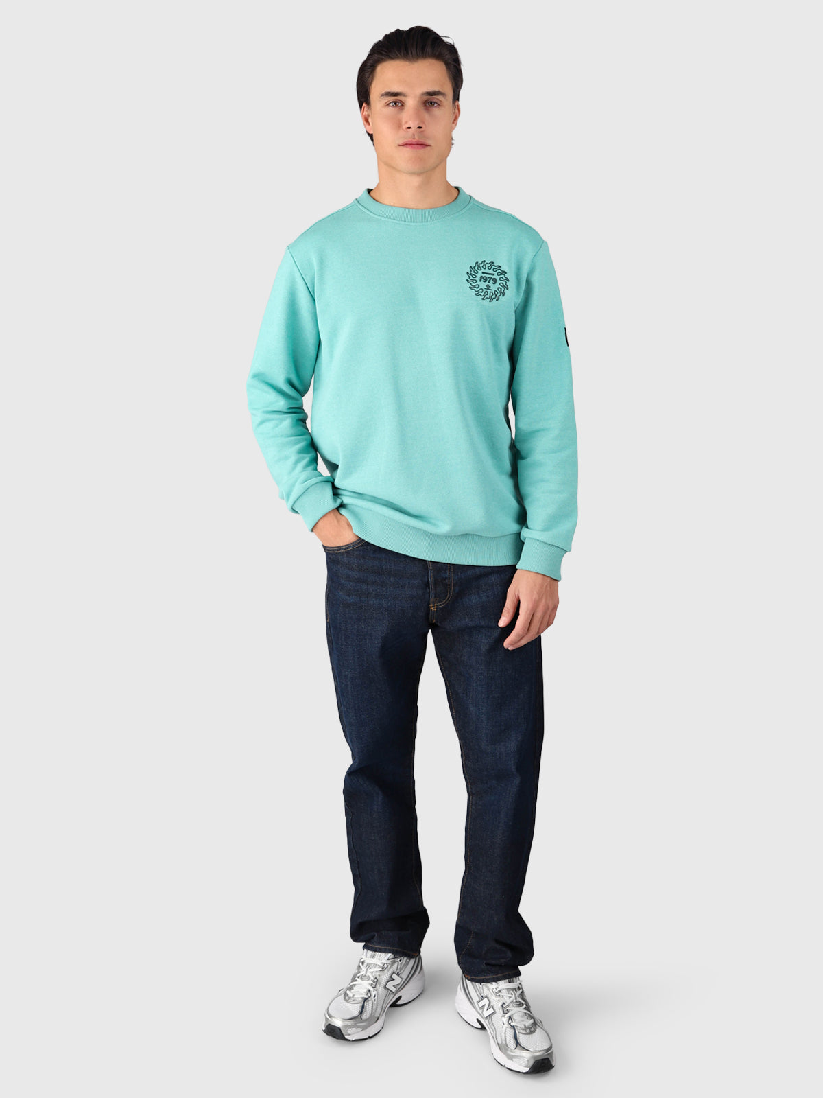 brunotti-naval-herren-pullover-bottle-green-rundhals image 2