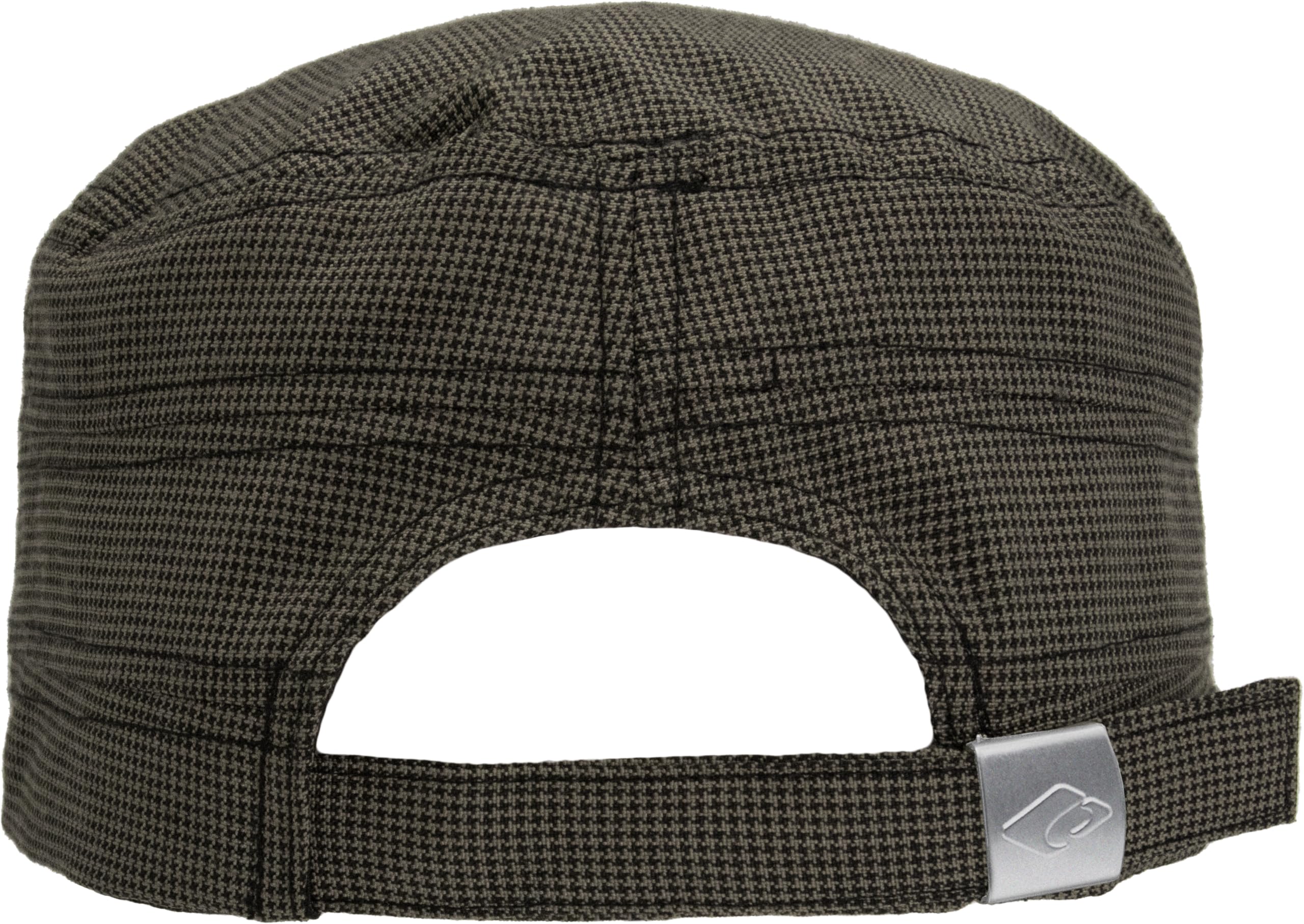 chillouts-heraklion-army-cap-grey-black-check-baumwolle image 3