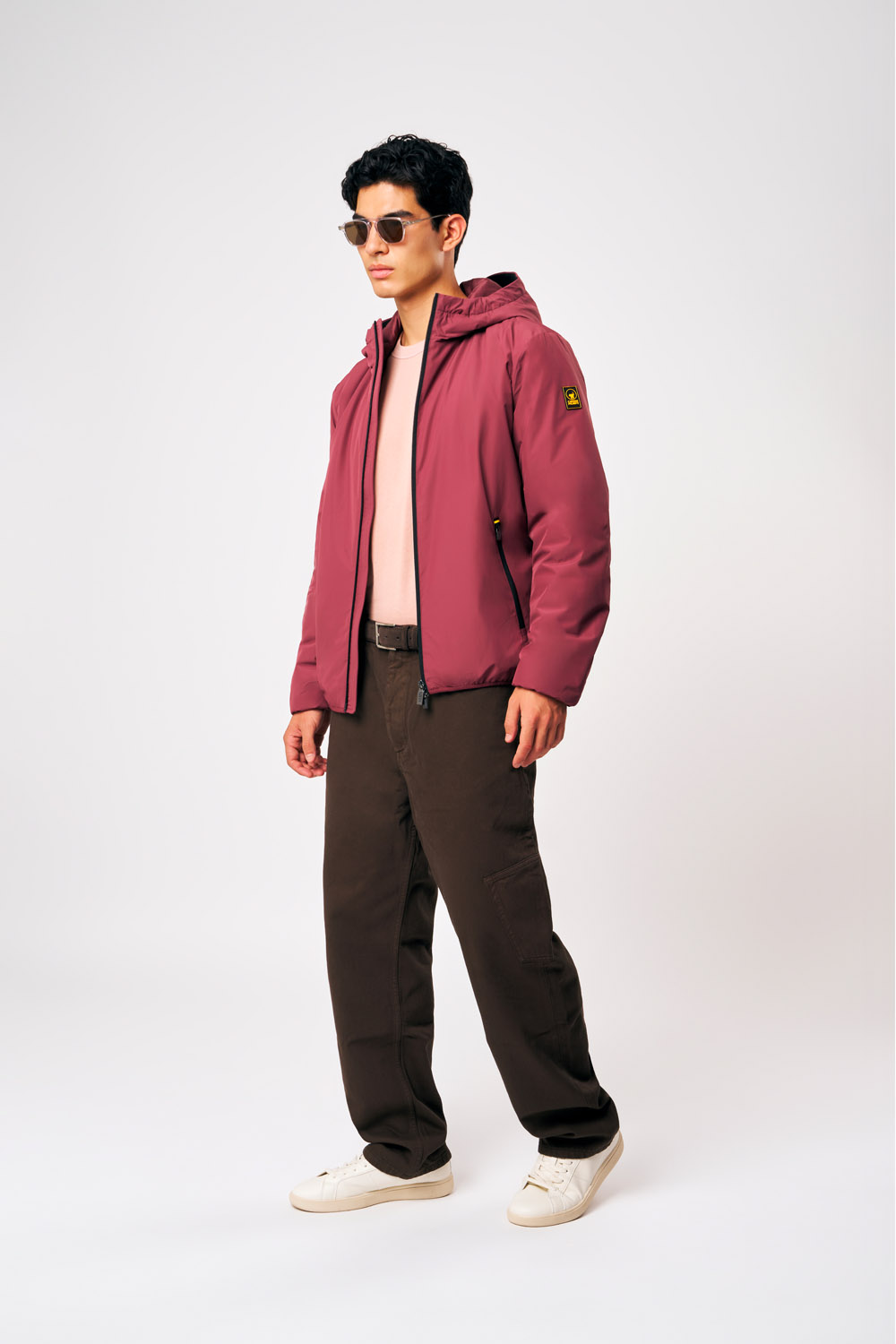 ciesse-peter-winterjacke-bordeaux-mit-kapuze-gef-ttert image 1